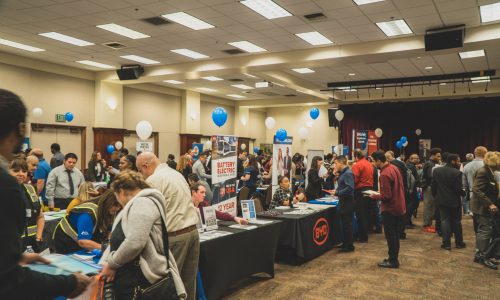 Participants and employers connecting at the LACOE GAIN Hiring Spree LA job fair